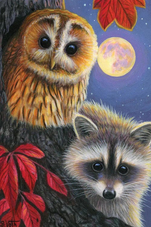 Moonlight Friends by Bridget Voth wall art