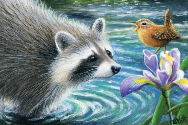 Raccoons: Spring Serenade by Bridget Voth