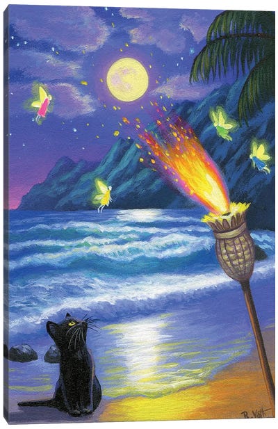 Tiki Torch Fairies Canvas Art Print - Bridget Voth