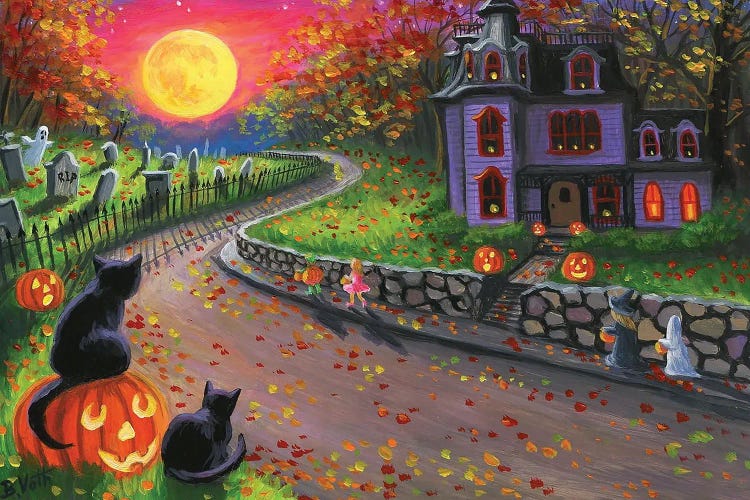 A Spooky Night I Canvas Art Print by Bridget Voth | iCanvas
