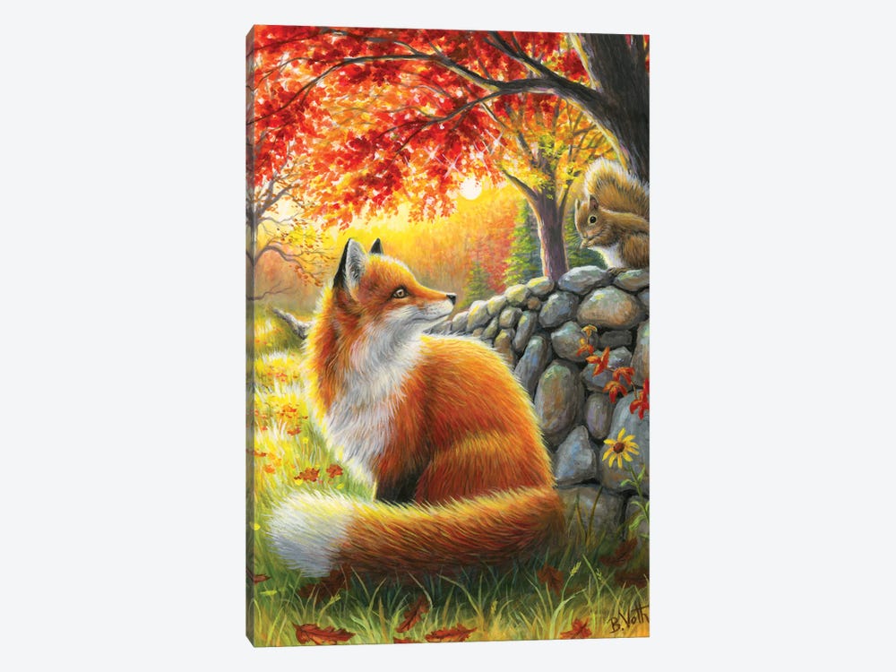 A Friend For Little Fox by Bridget Voth 1-piece Canvas Artwork