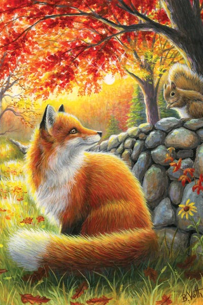 Canvas Print: A Friend For Little Fox by Bridget Voth