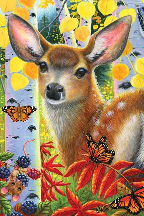 Little Fawn's Autumn by Bridget Voth wall art