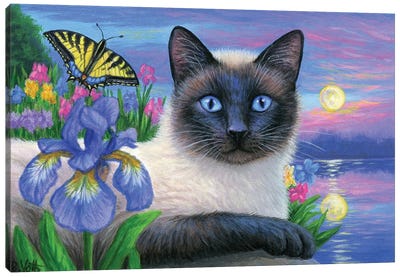 Arwen's Enchanted Evening Canvas Art Print - Siamese Cat Art
