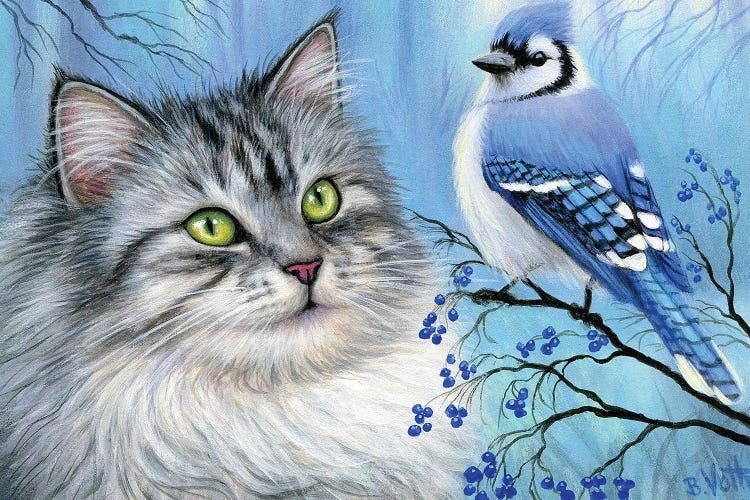 Blue Winter Friend III by Bridget Voth wall art