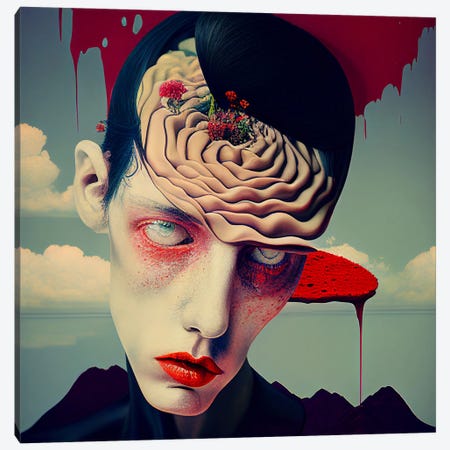 Eggshell Mind II, 2023 Canvas Print #BWC1} by Brain Wave Cult Canvas Artwork