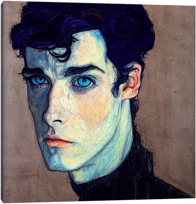 Blue Eyes, 2023 Canvas Art Print - Brain Wave Cult