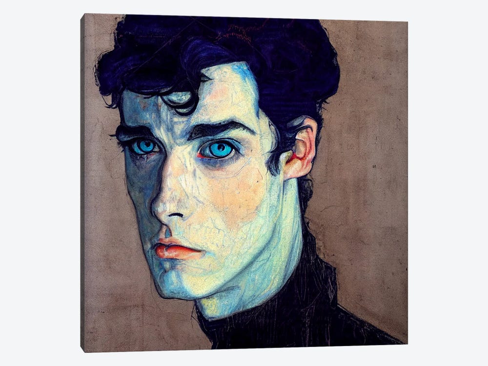 Blue Eyes, 2023 by Brain Wave Cult 1-piece Canvas Art Print