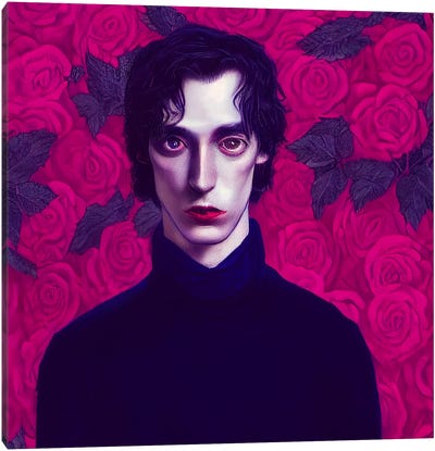 Pink Roses, 2023 Canvas Art Print - Brain Wave Cult