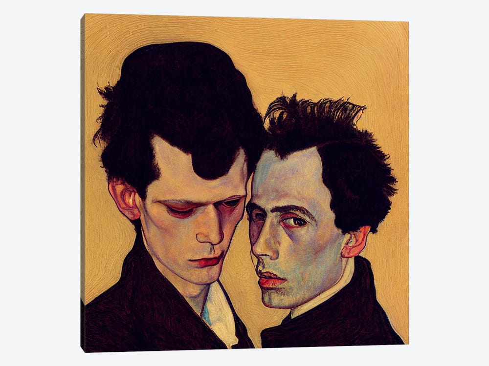 Two Poets by Brain Wave Cult 1-piece Canvas Art