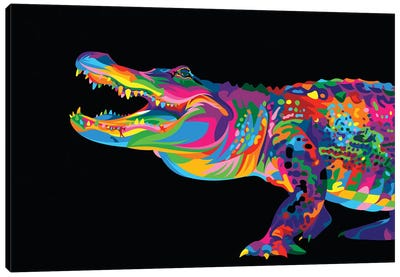 Alligator Canvas Art Print - Reptile & Amphibian Art