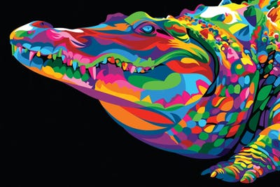 Crocodile Smile Art Print by Bob Weer iCanvas