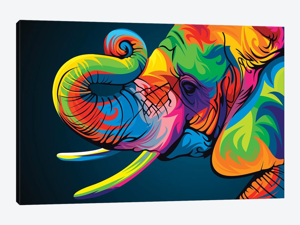 Elephant 1-piece Canvas Print