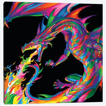 Fantasy Dragon Canvas Print #BWE6} by Bob Weer Canvas Art Print