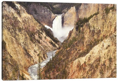 Lower Falls Canvas Art Print - Yellowstone National Park Art