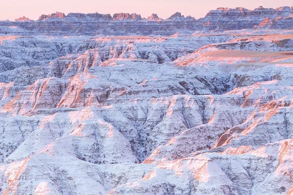 South Dakota: Snow on the Badlands by Brian Wolf