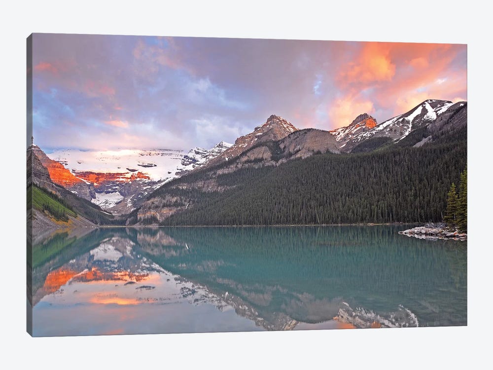 Sunrise on Lake Louise by Brian Wolf 1-piece Canvas Print