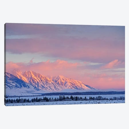 Sunrise On The Teton Range Canvas Print #BWF323} by Brian Wolf Canvas Art Print