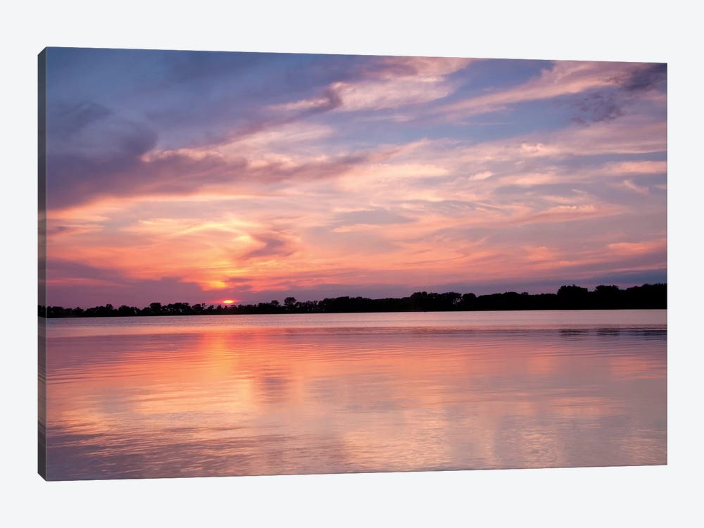 Sunset On The Lake by Brian Wolf 1-piece Canvas Wall Art