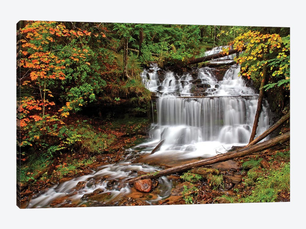 Wagner Falls by Brian Wolf 1-piece Canvas Wall Art