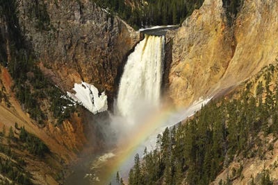 Waterfall and Rainbow by Brian Wolf art print