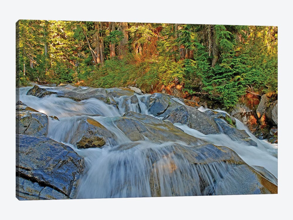 Waterfalls at Mount Rainier by Brian Wolf 1-piece Canvas Artwork