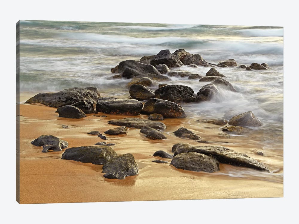 Waves and Rocks by Brian Wolf 1-piece Canvas Art Print