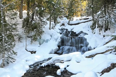Winter Waterfall by Brian Wolf art print