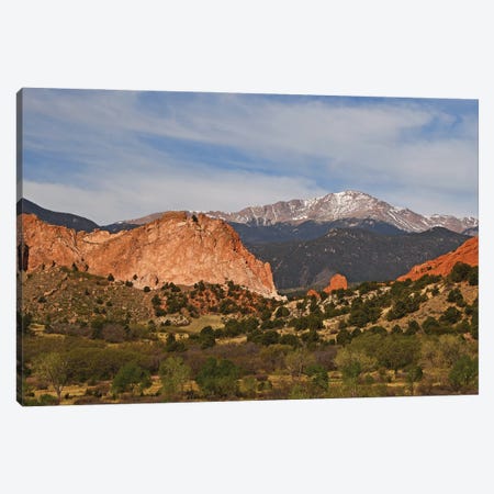 Pike's Peak And Garden Of The Gods Canvas Print #BWF517} by Brian Wolf Art Print