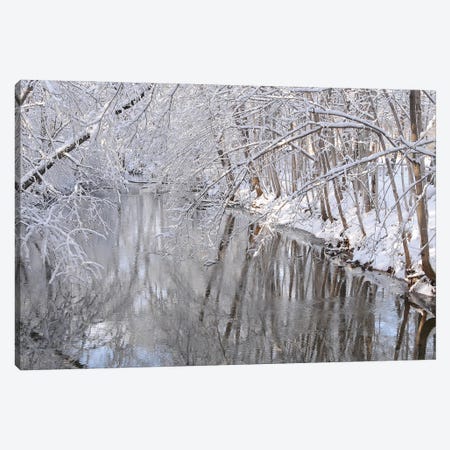 Winter River Reflections Canvas Print #BWF544} by Brian Wolf Canvas Wall Art