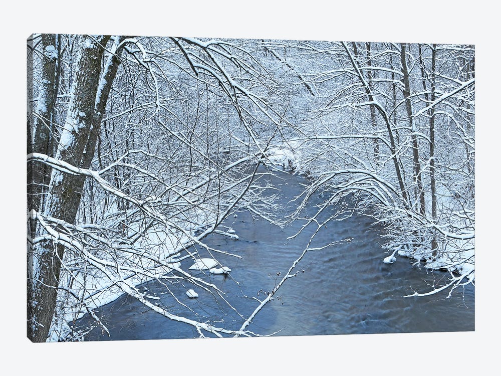 Fresh Snow On The Mecan River by Brian Wolf 1-piece Canvas Print