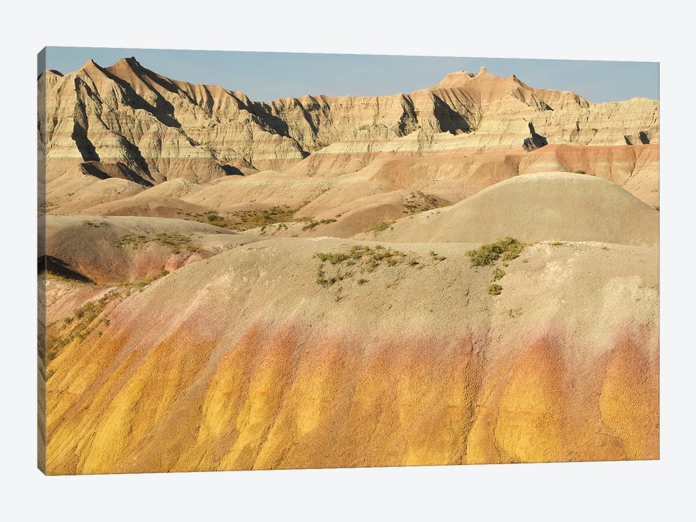 Badlands National Park Yellow Mounds by Brian Wolf 1-piece Canvas Wall Art