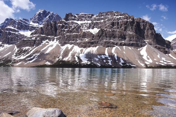 Alberta: Bow Lake and Crowfoot Mountain by Brian Wolf