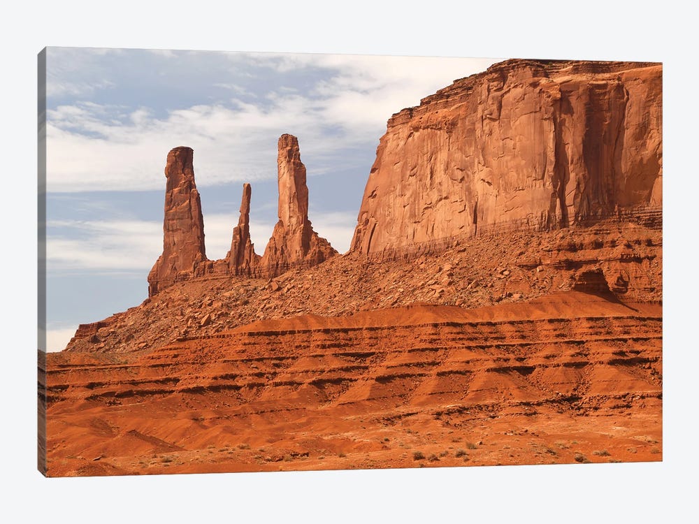 The Three Sisters - Monument Valley by Brian Wolf 1-piece Canvas Print