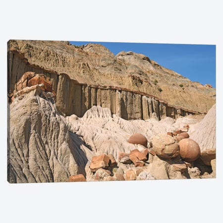 Cannonball Concretions - Theodore Roosevelt National Park Canvas Print #BWF850} by Brian Wolf Canvas Art Print