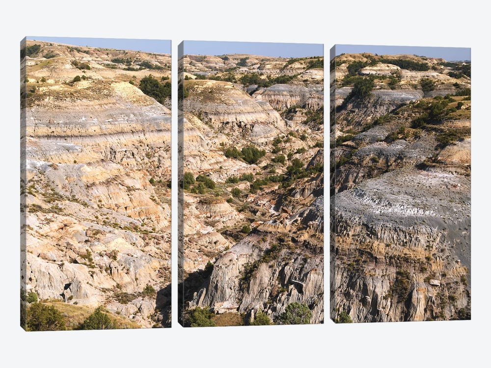 Bentonite Clay At Theodore Roosevelt National Park by Brian Wolf 3-piece Canvas Artwork