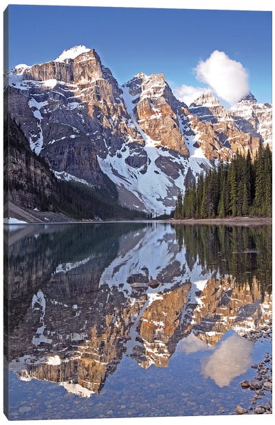 Clouds Over Moraine Lake Canvas Art Print