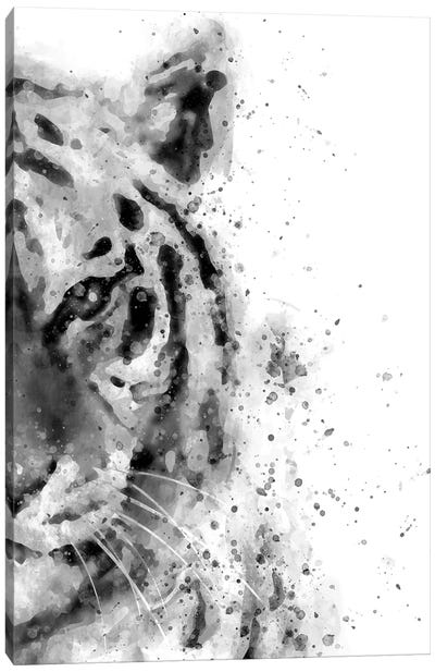 Tiger At Attention Canvas Art Print