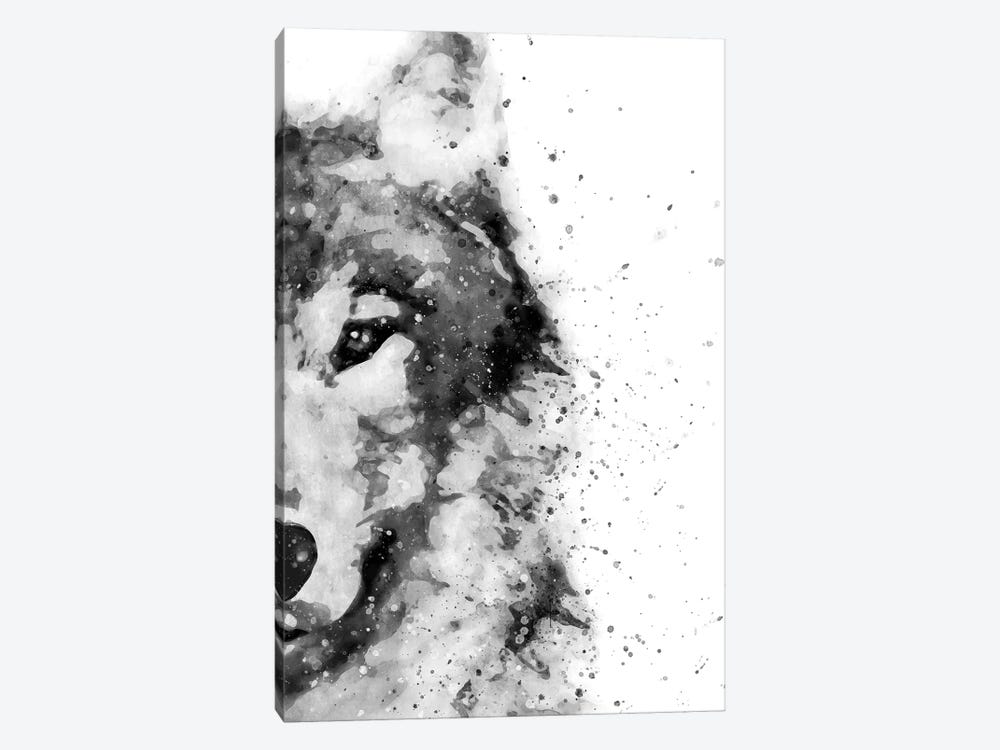Wolf At Attention by Brandon Wong 1-piece Canvas Print
