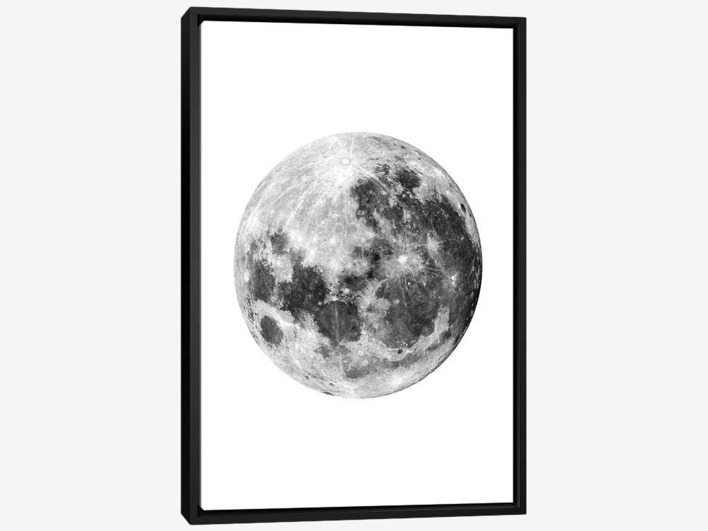 full moon black and white drawing