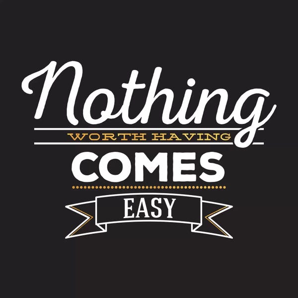 Typography: Nothing Comes Easy IV by 5by5collective