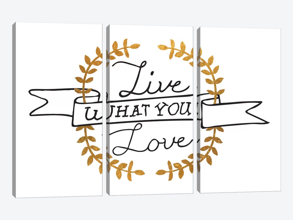 Live What You Love III by 5by5collective 3-piece Art Print