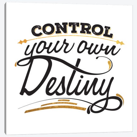 Control Your Destiny III Canvas Print #BWQ22} by 5by5collective Canvas Wall Art
