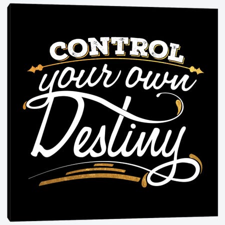 Control Your Destiny IV Canvas Print #BWQ23} by 5by5collective Canvas Wall Art