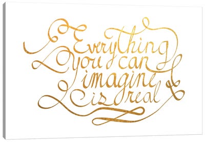 Everything You Can Imagine III Canvas Art Print - Bold Black & White Quotes
