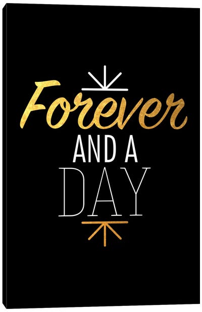 Forever And A Day IV Canvas Art Print - Black & Dark Art