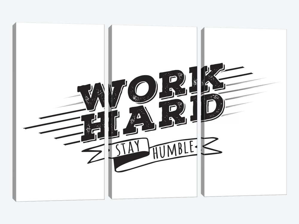 Work Hard I by 5by5collective 3-piece Canvas Wall Art