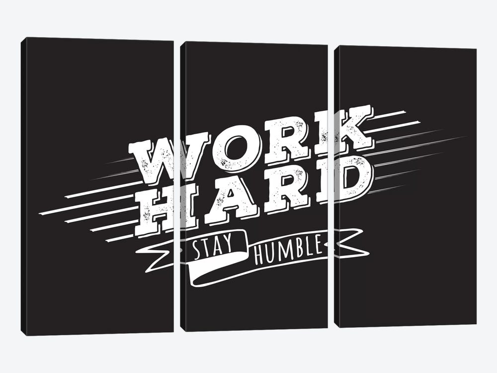 Work Hard II by 5by5collective 3-piece Art Print