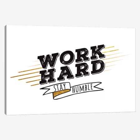 Work Hard III Canvas Print #BWQ46} by 5by5collective Canvas Print