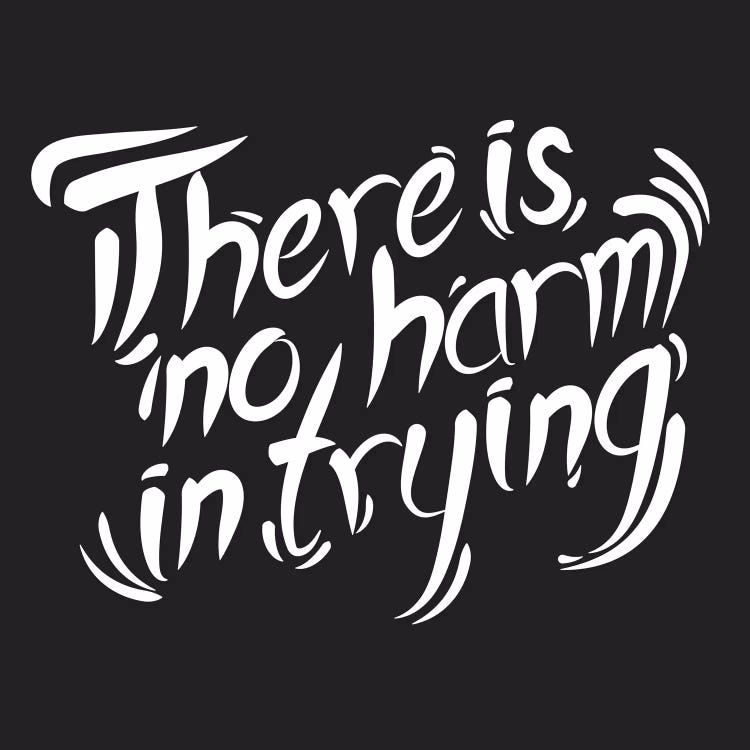 No Harm In Trying I by 5by5collective wall art